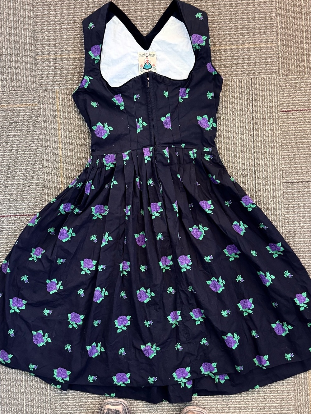 Vintage Trachten Wenger Floral Dirndl Dress Size 40 Oktoberfest Austrian German